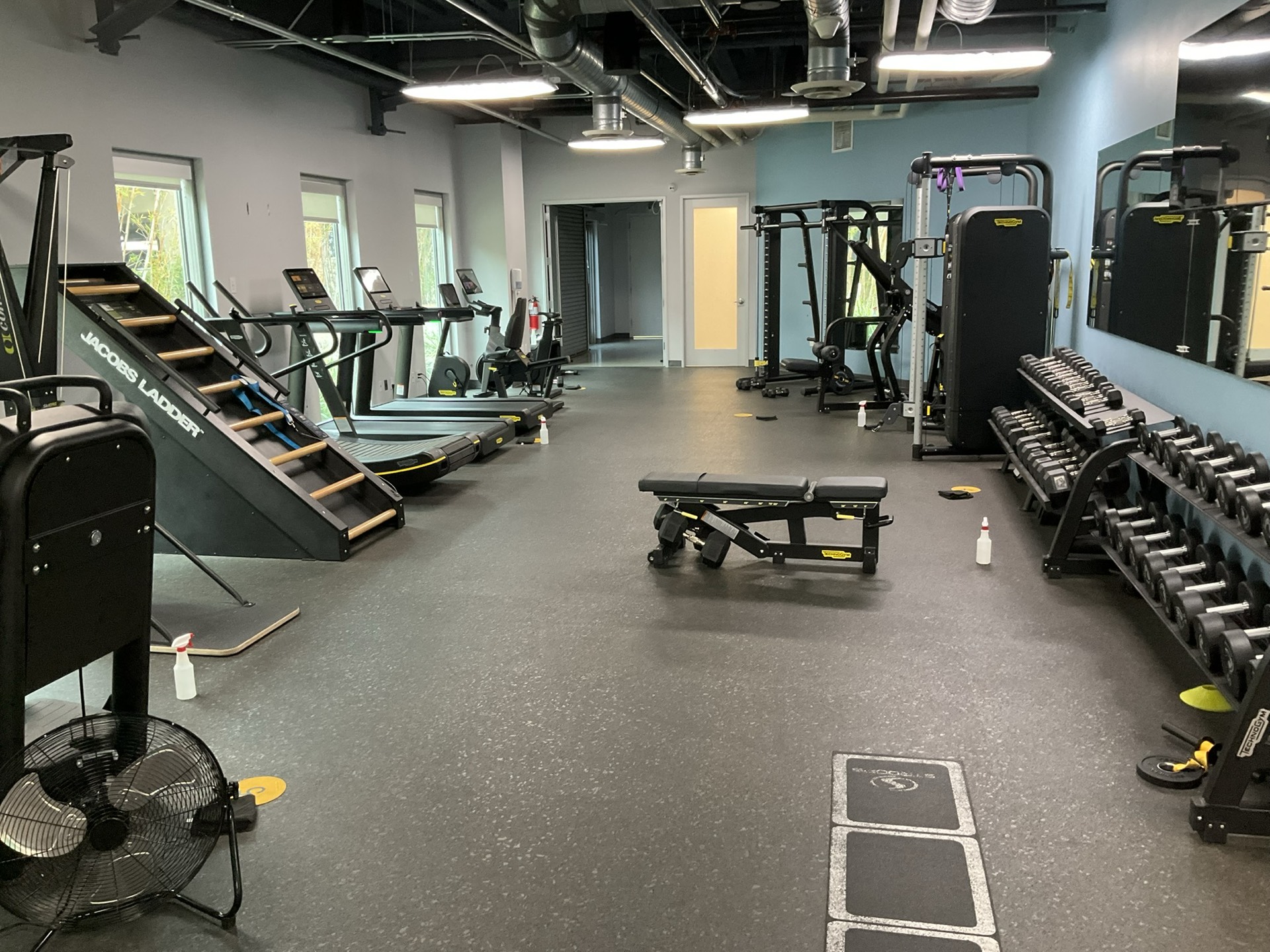 Open training floor at Calabasas Fitness Center with circuit stations